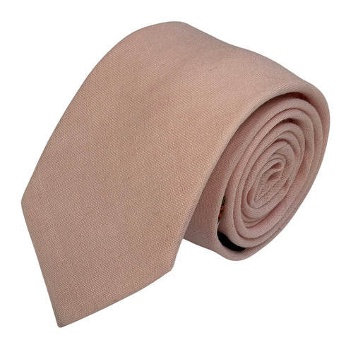 pale pink light baby ballerina blush plain linen tie