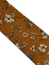 ochre yellow honey gold cotton tie with floral design