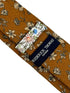 ochre yellow honey gold cotton tie with floral design
