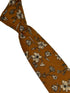 ochre yellow honey gold cotton tie with floral design