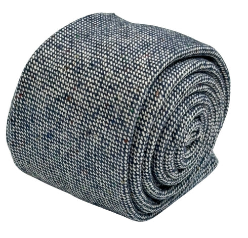speckled navy dark blue 100% wool tie