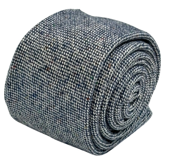 speckled navy dark blue 100% wool tie