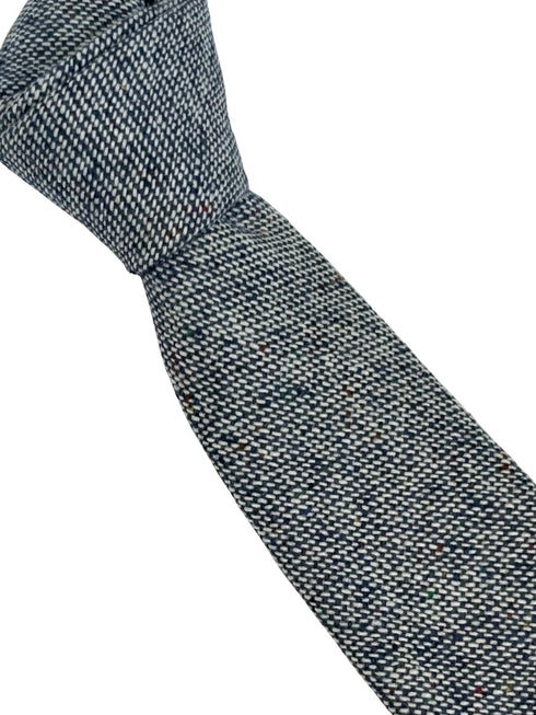 speckled navy dark blue 100% wool tie