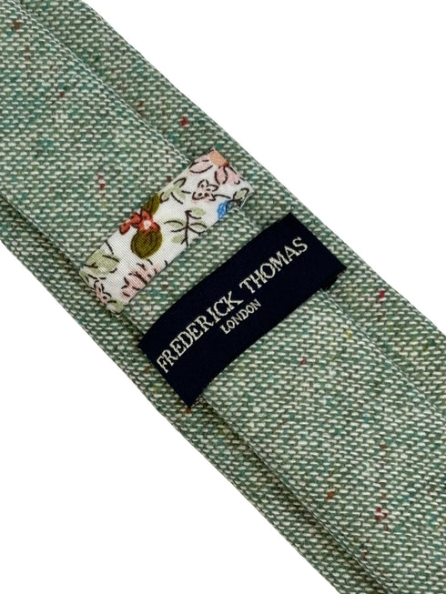 speckled olive avocado pistachio light green 100% wool tie