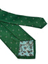 dark emerald forest green mens tie with fleur de lis lys design