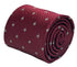 dark burgundy maroon red men's tie with fleur de lis lys design