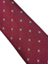 dark burgundy maroon red men's tie with fleur de lis lys design