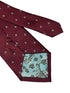 dark burgundy maroon red men's tie with fleur de lis lys design