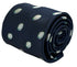 navy dark blue men's tie with rugby ball design