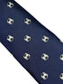 navy dark blue tie with football soccer ball design design