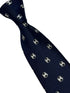 navy dark blue tie with football soccer ball design design