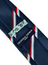 navy dark blue tie with Luxembourg flag design