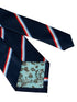 navy dark blue tie with Luxembourg flag design