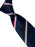 navy dark blue tie with Luxembourg flag design