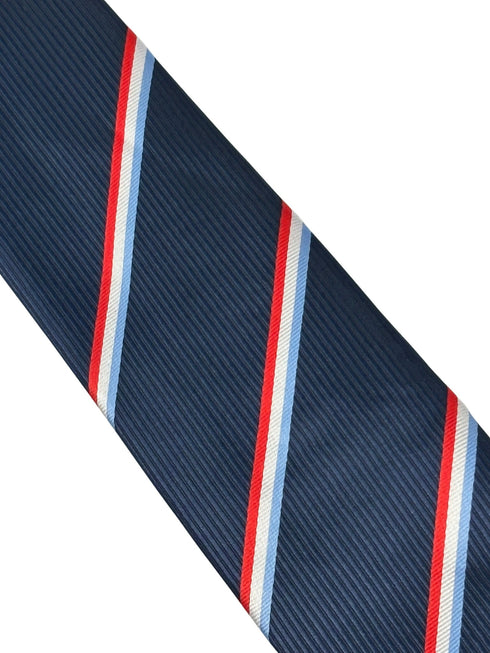 navy dark blue tie with Luxembourg flag design