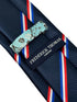 navy dark blue tie with Netherlands flag design