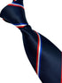 navy dark blue tie with Netherlands flag design