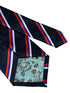 navy dark blue tie with Serbia flag design