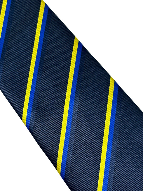 navy dark blue tie with Swedish Sweden flag design