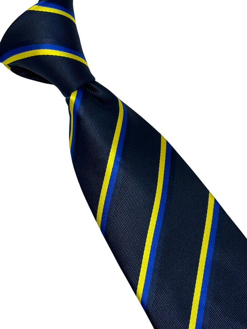 navy dark blue tie with Swedish Sweden flag design