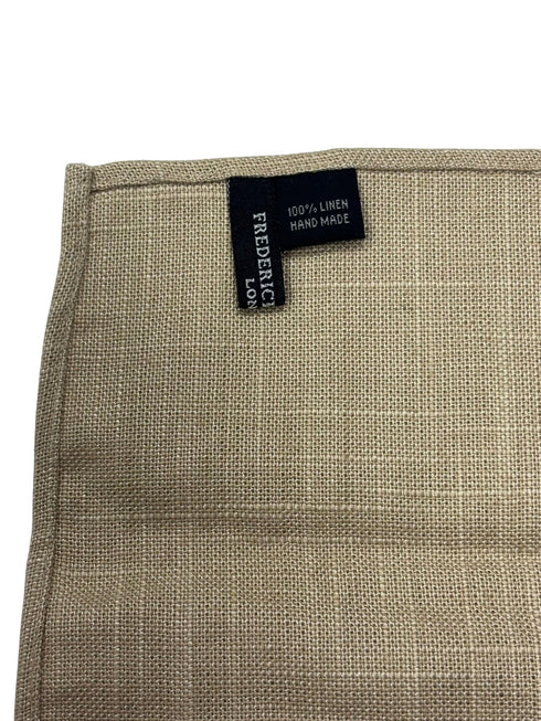 beige cream linen textured pocket square