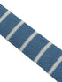 light sky blue knitted tie with white stripes