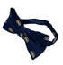 navy blue adult bow tie with yellow taxi car design