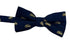 navy blue adult bow tie with yellow taxi car design