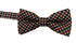 cream, blue & red gingham check design adult bow tie