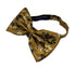 gold mustard adult bow tie with floral design