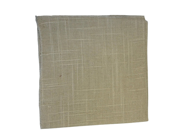 beige cream textured linen pocket square