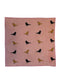 pink cotton pocket square with bird print