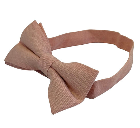 pink pale blush men's bow tie