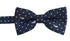 dark blue navy adult bow tie with white whale design
