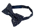 dark blue navy adult bow tie with white whale design