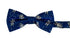 royal blue children's bow tie with astronaut design