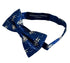royal blue children's bow tie with astronaut design