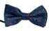 child's medium denim dark blue bow tie with a cute umbrella design