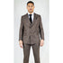 STZ92 - Men's Brown Double Breasted 2 Piece Suit