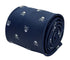 navy blue tie with white skull and crossbone design