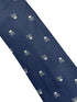 navy blue tie with white skull and crossbone design
