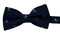 navy bow tie with white blue skull and crossbone design