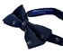 navy bow tie with white blue skull and crossbone design
