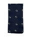 matching navy tie and pocket square with white skull and crossbone design