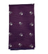 purple pocket square with white skull and crossbones design