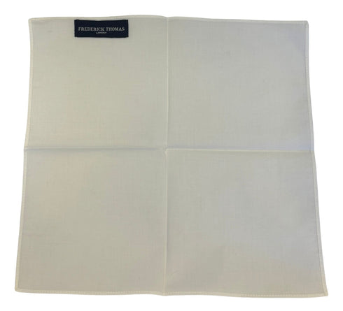 plain white cotton pocket square