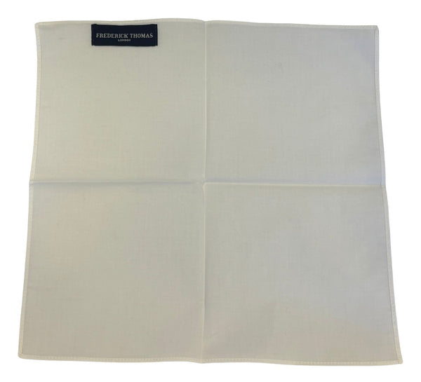 plain white cotton pocket square
