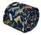 navy blue cotton tie with liberty style jungle animal design
