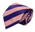 pale baby pink and cadbury purple club striped tie