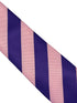 pale baby pink and cadbury purple club striped tie